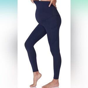 Maternity- Poshdivah | maternity blue sport leggings | women XL